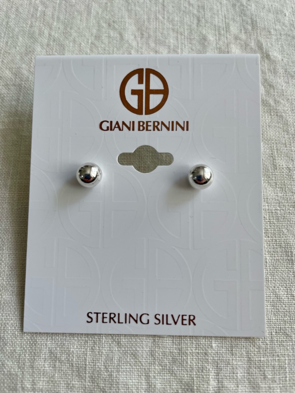 NWT Giani Bernini Sterling Silver Ball Stud Earrings - 6mm